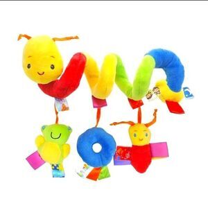 Spiral Safety Plush Hanging‎ Activity Pram Toy Caterpillar for Carseat, Crib.